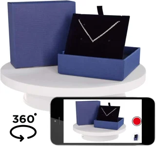 Didelė 40 cm besisukanti ekspozicinė platforma, 360° tylus sukamasis stovas fotografijai, produktų ekspozicijai, didelės apkrovos sukamasis pagrindas, besisukantis padėklas, sukamasis pjedestalas 3