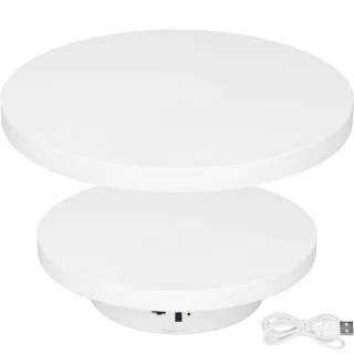 Didelė 40 cm besisukanti ekspozicinė platforma, 360° tylus sukamasis stovas fotografijai, produktų ekspozicijai, didelės apkrovos sukamasis pagrindas, besisukantis padėklas, sukamasis pjedestalas