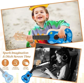 PASIDARYK PATS akustinė ukulelė, PASIDARYK PATS ukulelės rinkinys, rankų darbo ukulelė, ukulelės surinkimo rinkinys 3