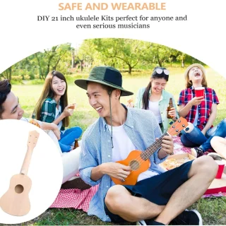 PASIDARYK PATS akustinė ukulelė, PASIDARYK PATS ukulelės rinkinys, rankų darbo ukulelė, ukulelės surinkimo rinkinys 4