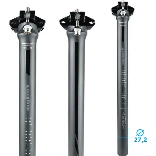 Anglies dviračio sėdynės stovas 27,2 mm x 350 mm karboninis, suderinamas su apvaliais ir ovaliais bėgeliais, karboninis dviračio sėdynės vamzdis, balnelio stovas, balnelio vamzdis