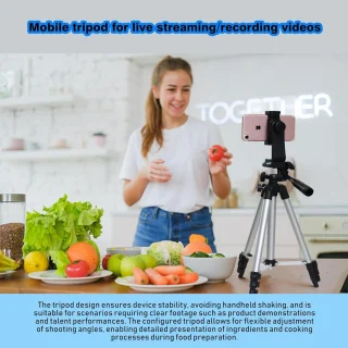 Aliuminis 103 cm reguliuojamas fotoaparato trikojis su telefono laikikliu, kameros stovas, telefono trikojis, reguliuojamas trikojis su laikikliu telefonui 5