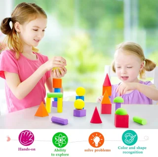 Geometrinių formų rinkinys vaikams edukaciniam žaidimui, geometrinės figūros vaikams, geometrinių figūrų rinkinys, mokomosios geometrinės formos 3
