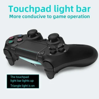 Belaidis žaidimų pultelis, skirtas PlayStation, su jutikliniu valdymu, belaidis valdiklis, „Bluetooth“, juodas, žaidimų valdiklis, žaidimų pultas, pultelis žaidimams, nuotolinis žaidimų valdymo pultelis 2