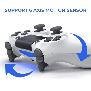 Belaidis žaidimų pultelis, skirtas PlayStation, su lietimui jautria valdymo sritimi, belaidis valdiklis, „bluetooth“, baltas, žaidimų valdiklis, žaidimų pultas, konsolės pultelis, žaidimų kontroleris 5