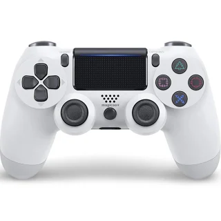Belaidis žaidimų pultelis, skirtas PlayStation, su lietimui jautria valdymo sritimi, belaidis valdiklis, „bluetooth“, baltas, žaidimų valdiklis, žaidimų pultas, konsolės pultelis, žaidimų kontroleris