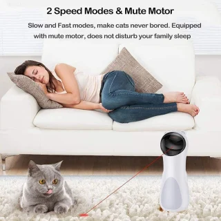 Automatinis interaktyvus lazerinis žaislas katėms, lazerinis žaislas katėms, interaktyvus lazerinis žaislas katėms, lazerinis taškas katėms, lazerinis žaidimo įrenginys katėms 4