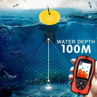 Nešiojamas žuvų ieškiklis su LCD ekranu, 100 m gylio sonaras, žuvų radaras, žuvų detektorius, žuvų lokatorius 3