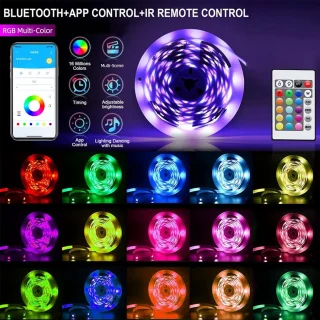 20 m RGB LED juostelė su „Bluetooth“, LED juosta, šviesos juostelė, RGB šviesos juosta, LED lemputė juostelėje 3