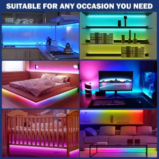 20 m RGB LED juostelė su „Bluetooth“, LED juosta, šviesos juostelė, RGB šviesos juosta, LED lemputė juostelėje 5