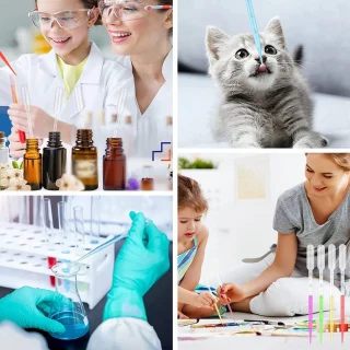 Pipetė, 50 vnt. rinkinys, 2 ml, 144 mm, laboratoriniai įrankiai, mokslinis matavimo įrankis, lašelinė pipetė, matavimo pipetė, skysčių pipetė 4