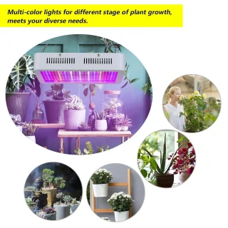 1000 W pilno spektro LED augalų auginimo lempa, 2 vnt. šiltnamių sodininkystei ir hidroponikai, LED lempa augalams, augalų lempa, augalų auginimo šviestuvas, LED šviestuvas augalams 2