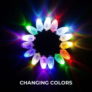 LED balionų lemputės, RGB, LED lempos balionams 50 vnt., LED balionų švieselės, LED švieselės balionams 3