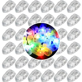 LED balionų lemputės, RGB, LED lempos balionams 50 vnt., LED balionų švieselės, LED švieselės balionams