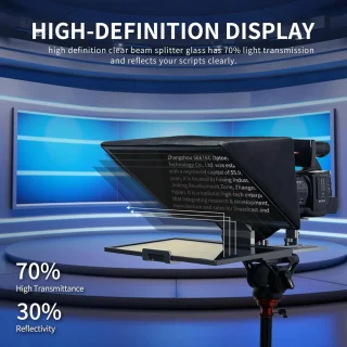 Teleprompteris, skaidomasis stiklas, telefonui ir planšetei, teleprompterio stiklas, atspindintis stiklas, teleprompterio ekranas, teleprompterio veidrodis, skaitymo stiklas, tekstų rodymo stiklas 3