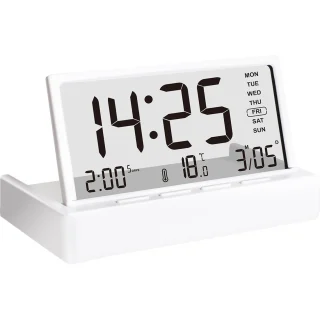 LCD skaitmeninis laikrodis su signalu, skaidrus, lovos laikrodis, kambario termometras, žadintuvas, stalo laikrodis, elektroninis laikrodis