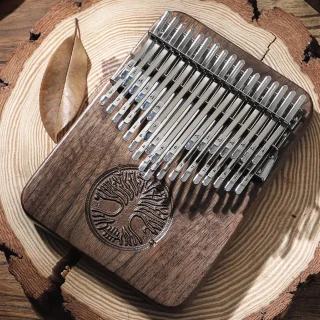 34 klavišų kalimbos rinkinys su A+C tonacijomis, iš juodmedžio medienos korpusu ir derinimo plaktukais, kalimba, nykščių pianinas, pirštų pianinas 5