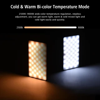 RGB LED kamera šviesa, 50W, RGB lempa kamerai, RGB šviestuvas, įkraunama baterija, RGB apšvietimas kamerai, spalvotas RGB šviestuvas, RGB lempa su baterija 3