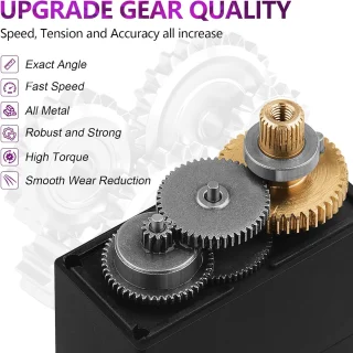 360° sukimosi metalinių krumpliaračių servomechanizmas MG996R, metalinis servo variklis, 360 laipsnių servo, MG996R servo, metalinių pavarų servo, sukimosi servomechanizmas 3