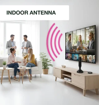 Vidaus antena, HDTV vidaus antena su jungtimi, kambarinė antena, televizoriaus vidaus antena 2
