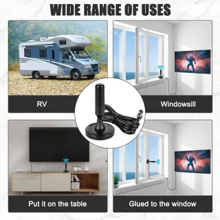 Vidaus antena, HDTV vidaus antena su jungtimi, kambarinė antena, televizoriaus vidaus antena 4