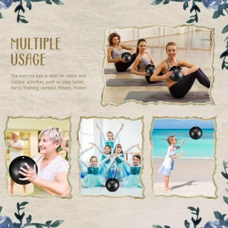 Pilates kamuolys juodas 23 cm, pilates mini kamuolys, pilates kamuoliukas, mankštos kamuolys 2