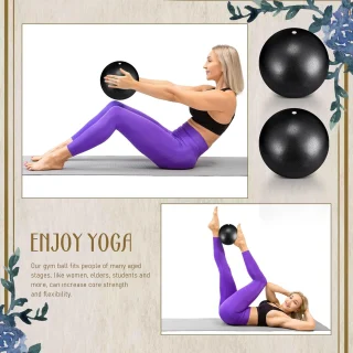 Pilates kamuolys juodas 23 cm, pilates mini kamuolys, pilates kamuoliukas, mankštos kamuolys 3