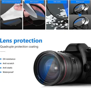67 mm UV filtras, ultravioletinis objektyvo filtras, fotoaparato objektyvo apsauga, objektyvo apsauginis filtras 5