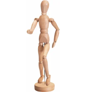Medinė žmogaus vyro figūrėlė 33 cm, medinis meninis manekenas, žmogaus figūros modelis, medinė žmogaus figūra, medinė žmogaus manekenė