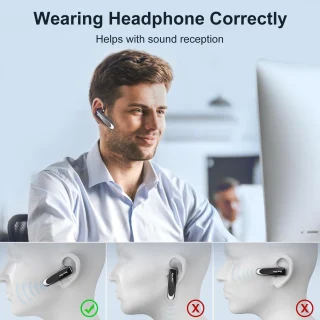 „Bluetooth 4.1 belaidė ausinė, belaidė ausinė su mikrofonu, Bluetooth ausinė, Bluetooth laisvų rankų ausinė“ 5