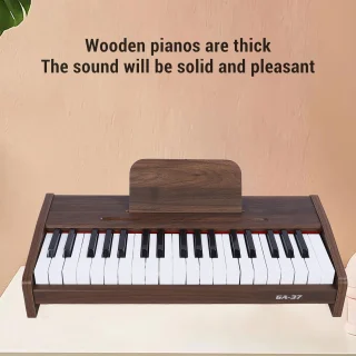 37 klavišų mini pianino klaviatūra, elektroninis pianinas, mini skaitmeninis pianino klaviatūra, sintezatorius, mini pianinas, mini klavišiniai, mažas elektroninis pianinas 2