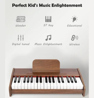 37 klavišų mini pianino klaviatūra, elektroninis pianinas, mini skaitmeninis pianino klaviatūra, sintezatorius, mini pianinas, mini klavišiniai, mažas elektroninis pianinas 3