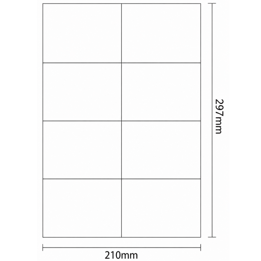 A4 kleebispaber, 105 × 74,2 mm tühjad ristkülikukleebised, 100 lehte, sildid ja kleebised, A4 etiketipaber, prinditavad kleepsusildid