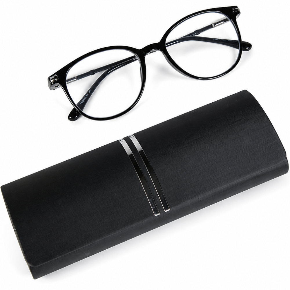 Prillitoos nahast, must prillikarp, etui prillidele