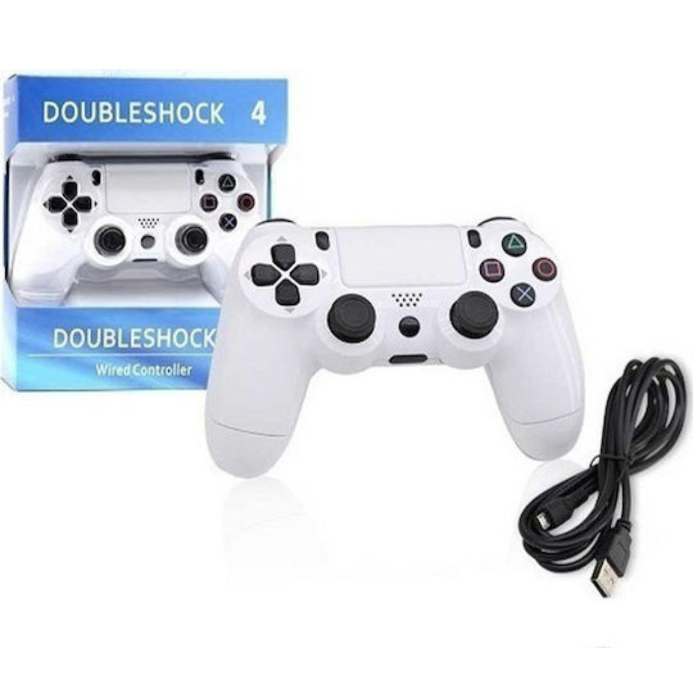 Juhtmevaba mängupult PlayStationile, valge, puutetundliku paneeli ja Bluetooth‑ühendusega, juhtmevaba PS mängupult, PlayStationi kontroller