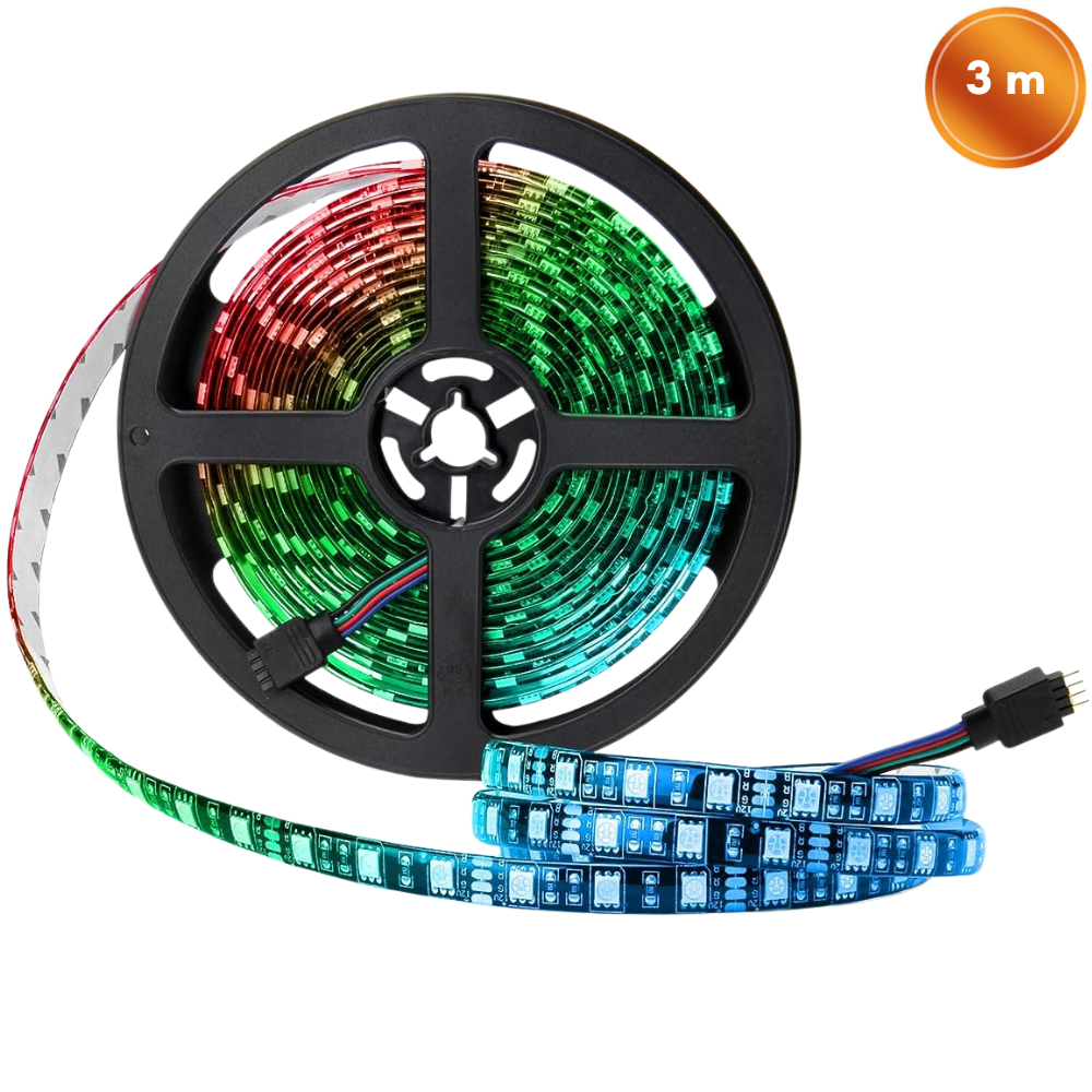 LED valgusriba 3 m, RGB USB LED riba, LED valguslint, LED tuledriba