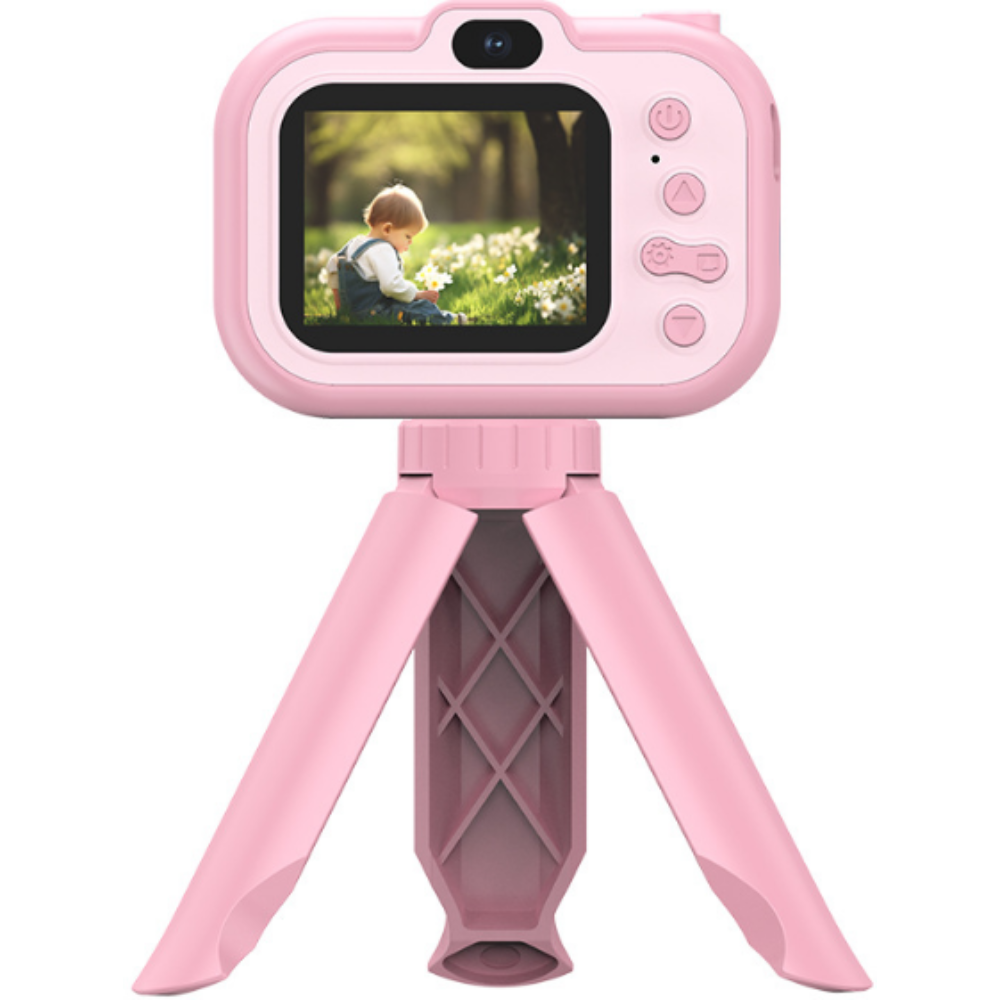 Laste digikaamera statiiviga, roosa, laste fotokaamera mänguasi, laste digitaalne fotokaamera