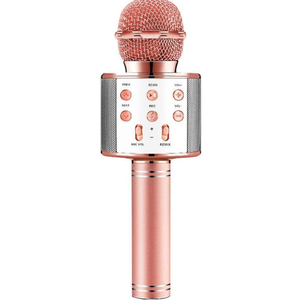 Juhtmevaba karaoke mikrofon, roosa Bluetooth karaokemikrofon lastele, laste karaoke laulumikrofon