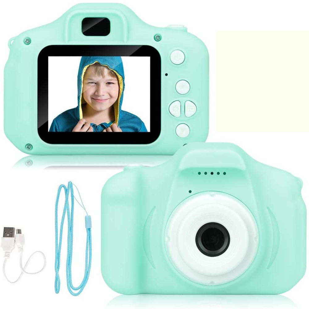 Laste digikaamera HD video jaoks, roheline mini lastekaamera, laste fotokaamera