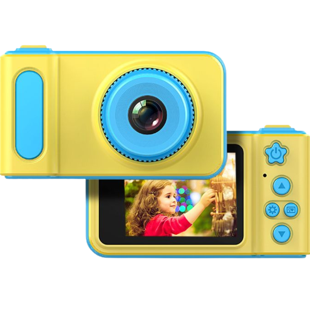 Lastel digitaalne HD videokaamera, kollane-sinine mini lastekaamera, laste fotokaamera