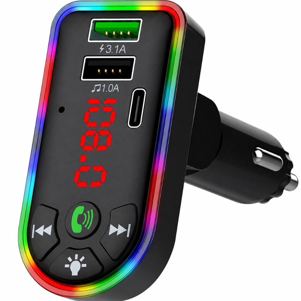 Bluetooth 5.0 auto FM-saatja F7, Bluetoothi autoadapter, FM-modulaator