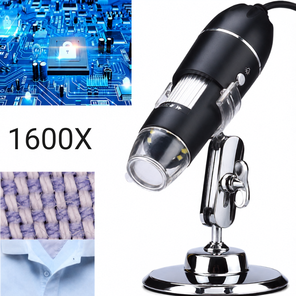 Digitaalne mikroskoop 1600x suurendusega, OTG mikroskoop Android-seadmetele, USB digimikroskoop, kaasaskantav mikroskoobikaamera