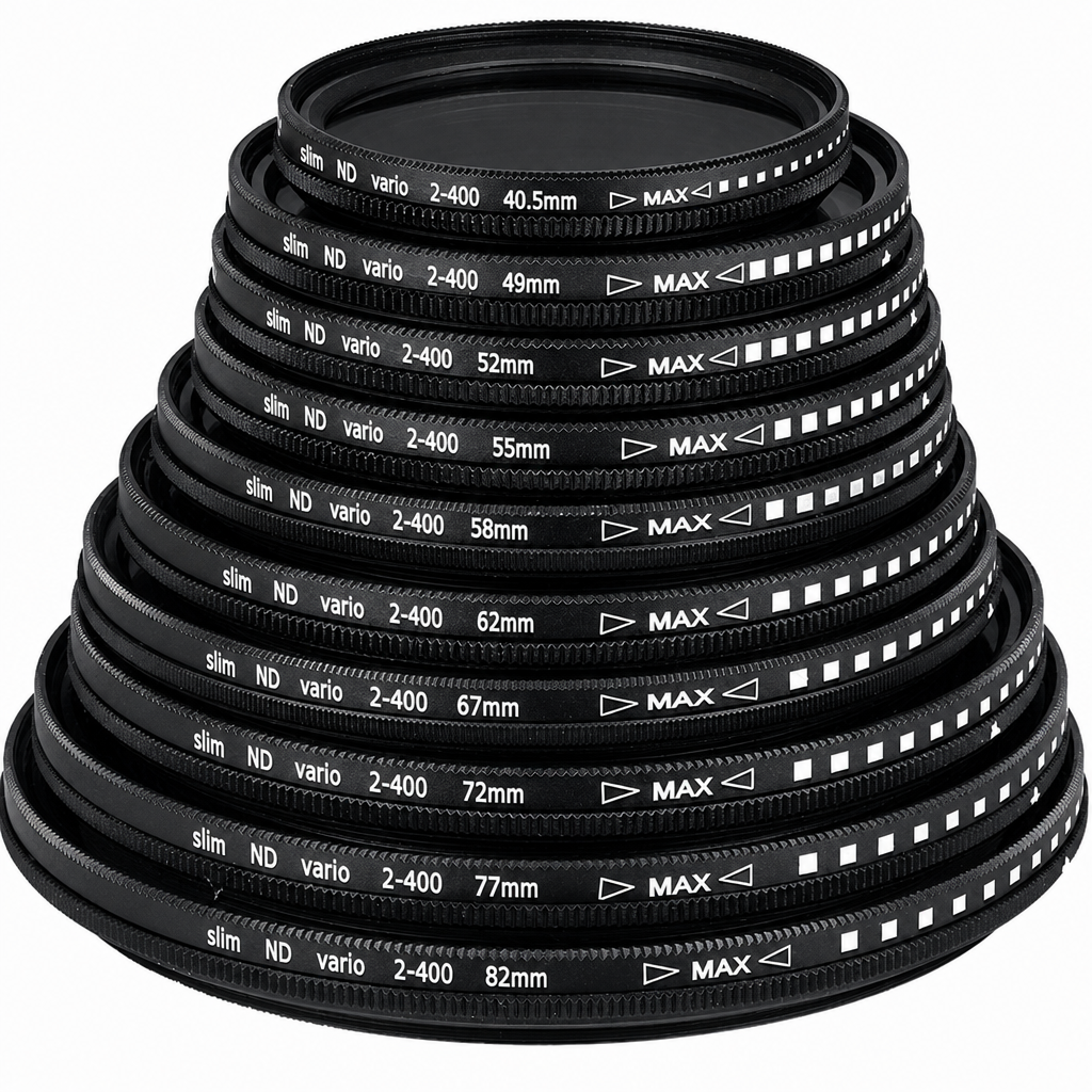 Kintamas ND filtras 67 mm, ND2–400 reguliuojamas objektyvo filtras, reguliuojamas pilkojo tankio filtras, kintamo tankio ND filtras