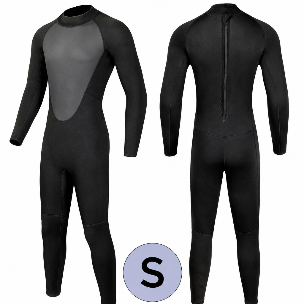 Pilnīgs niršanas un sērfošanas hidrotērps, S izmērs, paredzēts 55–60 kg ķermeņa svaram, pilna ķermeņa wetsuit, niršanas tērps