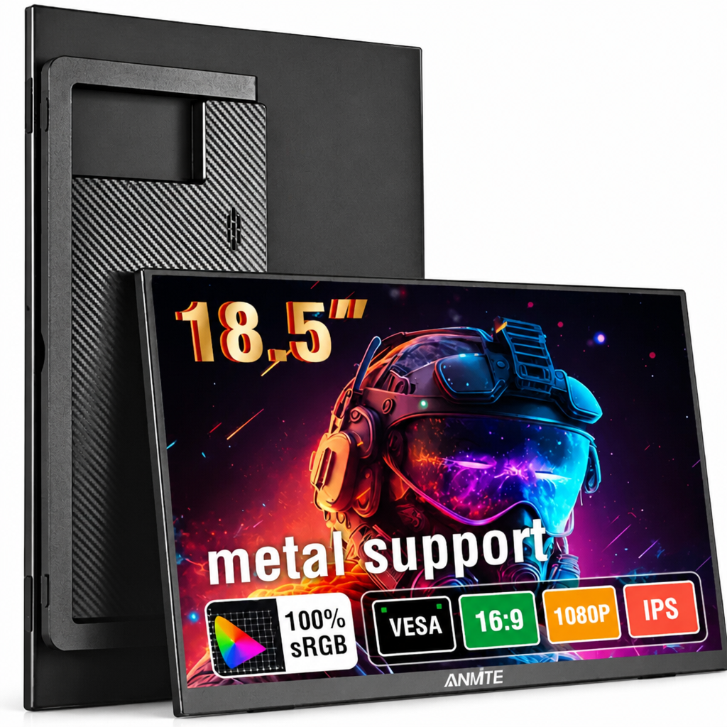 Portatīvais IPS monitors, 13,3 collu pārnēsājamais displejs, 1920x1200 izšķirtspēja, portatīvais ekrāns klēpjdatoram, ārējais portatīvais monitors