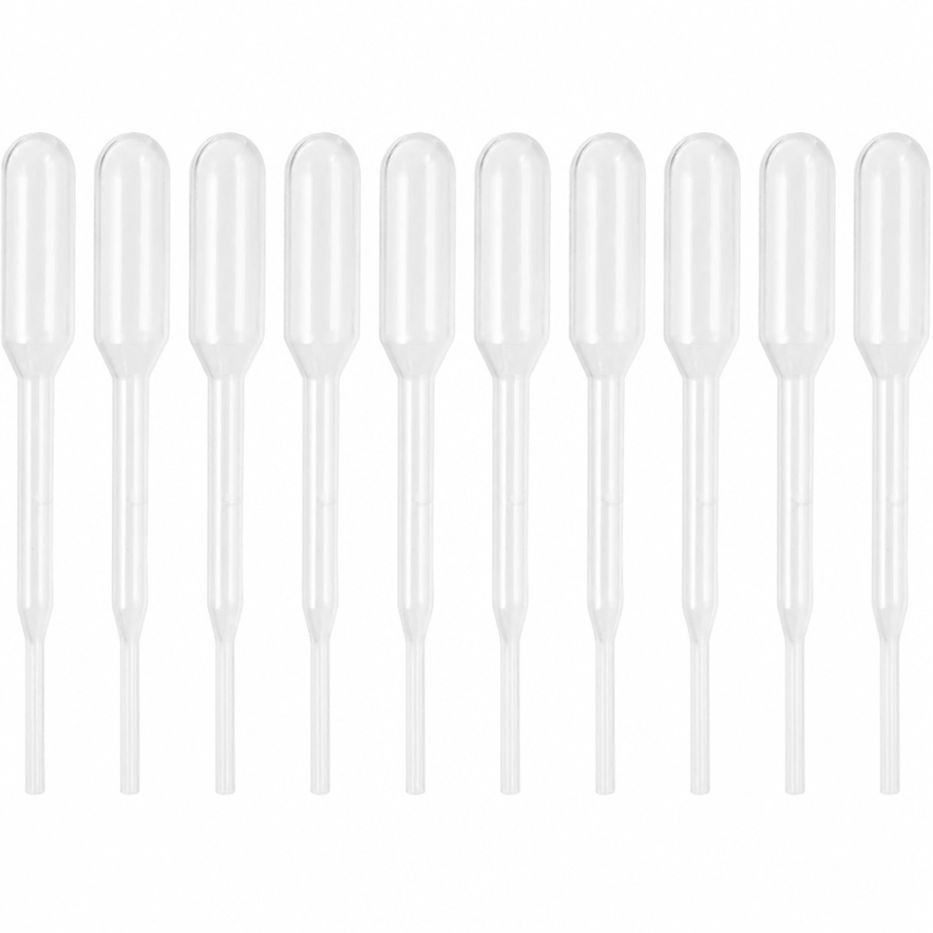 Pipetes 0,2 ml, 65 mm, komplekts 50 gab., laboratorijas pipetes, pilinātājpipetes