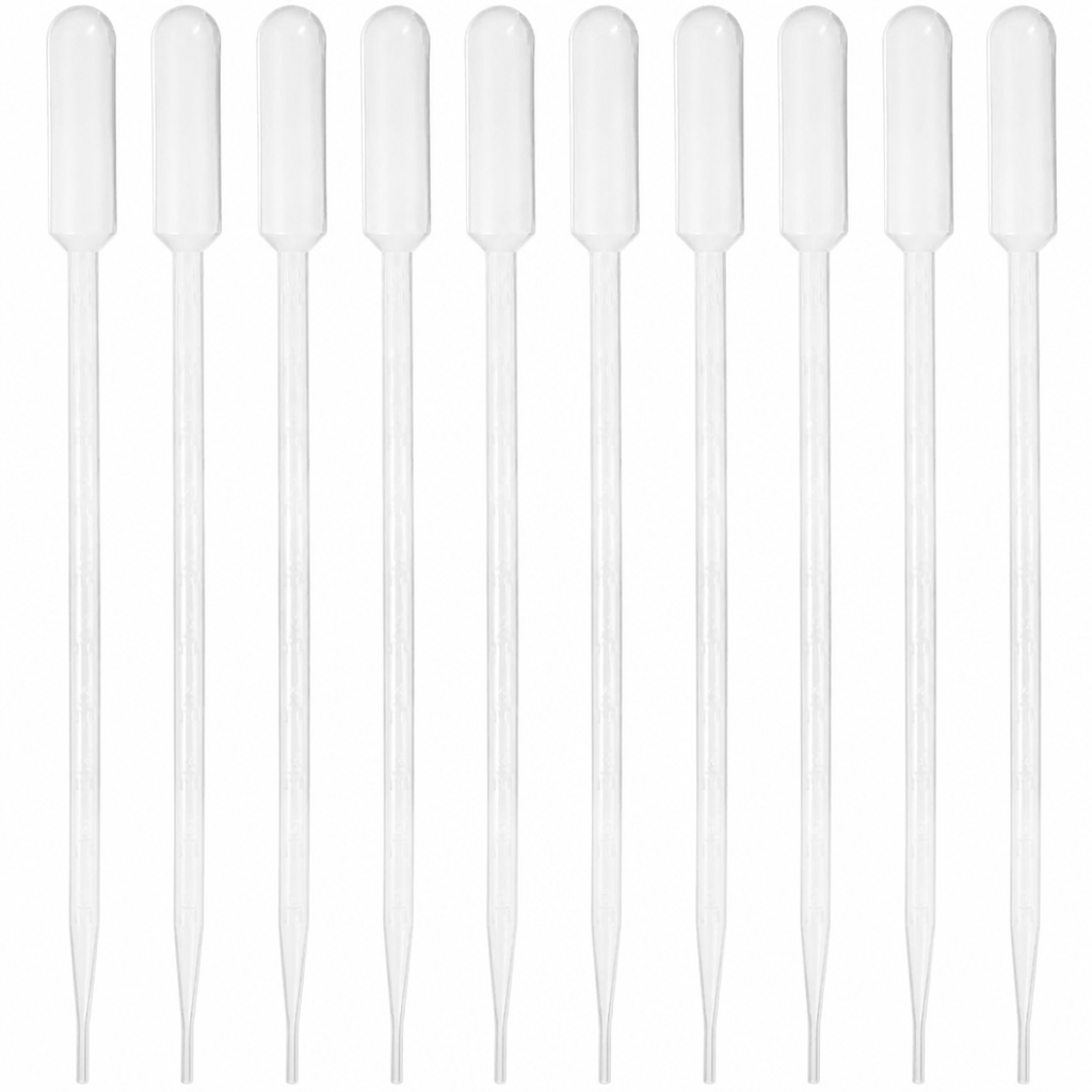 Pipetes 10 ml, 300 mm garas, komplekts 20 gab., laboratorijas pipetes, dozēšanas pipetes