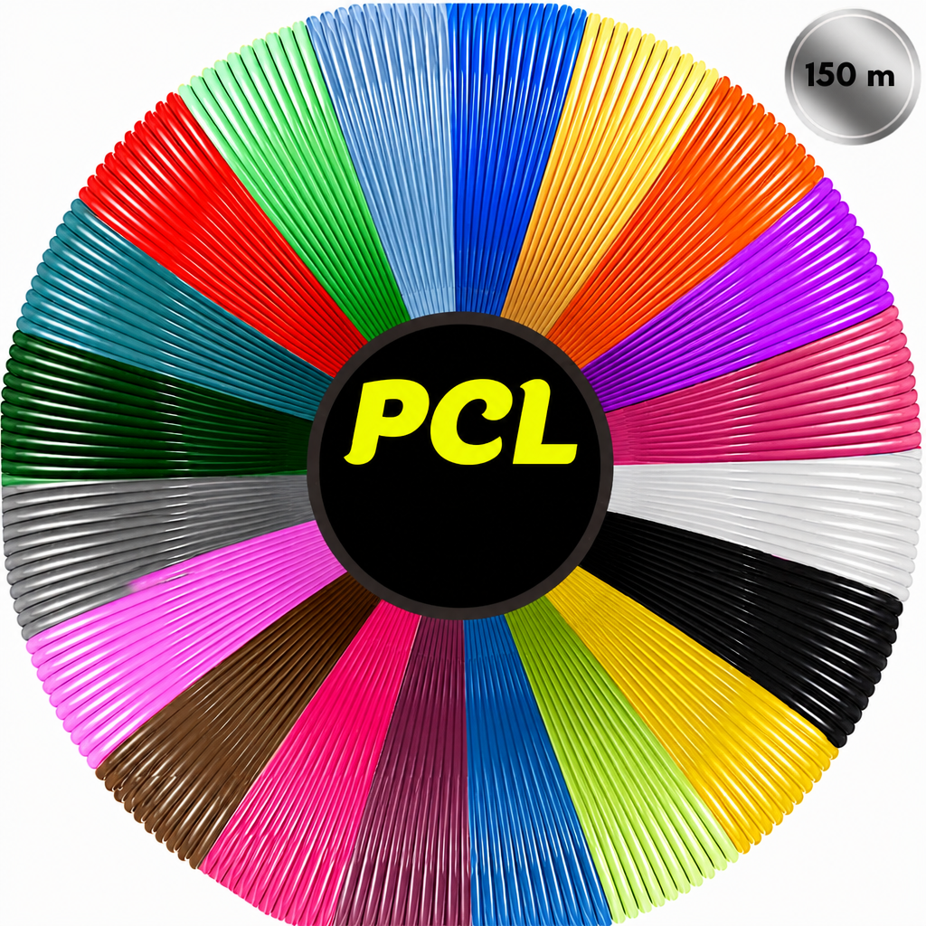 3D pildspalvas pavediens PCL 1,75 mm, 150 m, 3D pildspalvas plastmasas uzpilde, 3D pildspalvas filaments