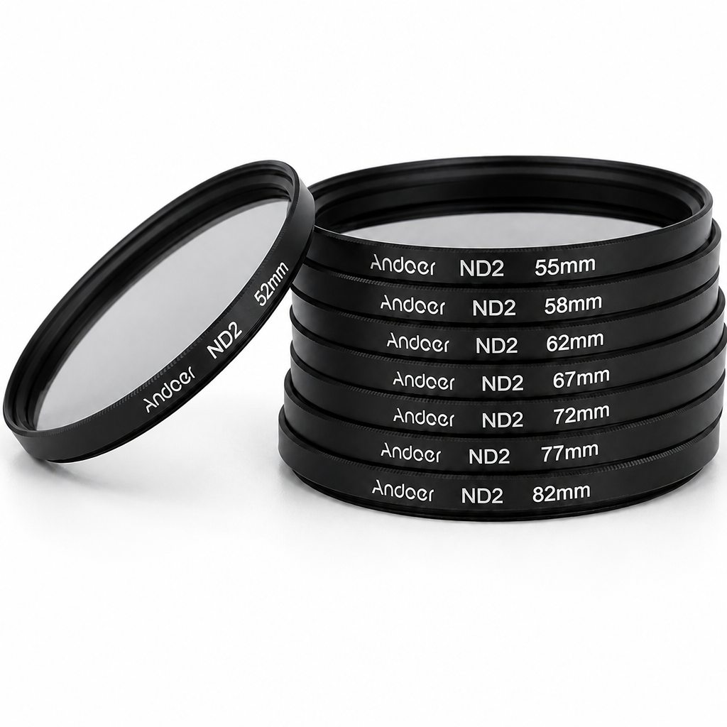 ND2 neitrālā blīvuma filtrs 67 mm, 1 soļa gaismas samazinājums, ND2 fotofiltrs, 67 mm neitrālais ND filtrs