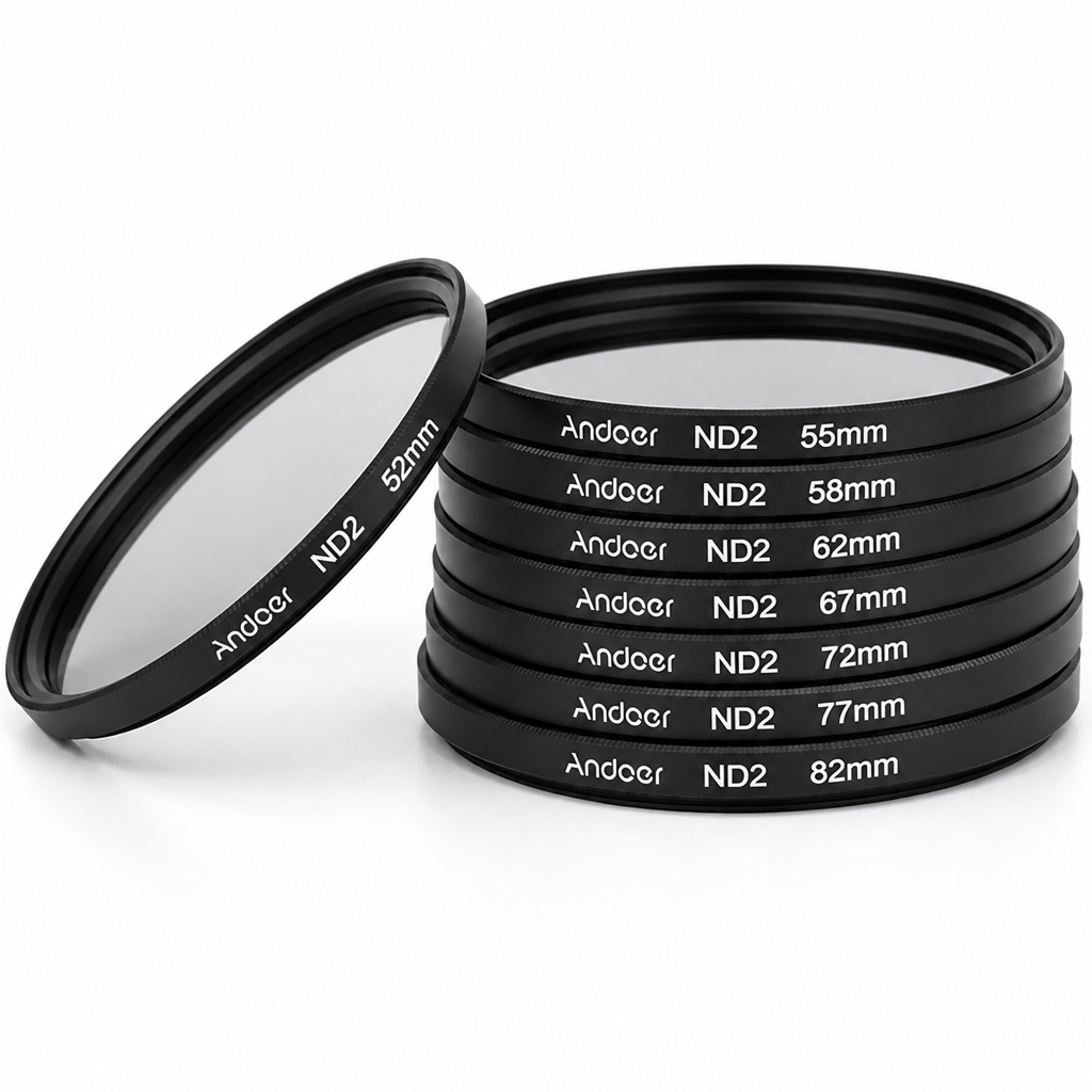 ND2 neitrālais blīvuma filtrs 55mm, 1 soļa ND filtrs, neitrālais gaismas samazināšanas filtrs, ND optiskais filtrs